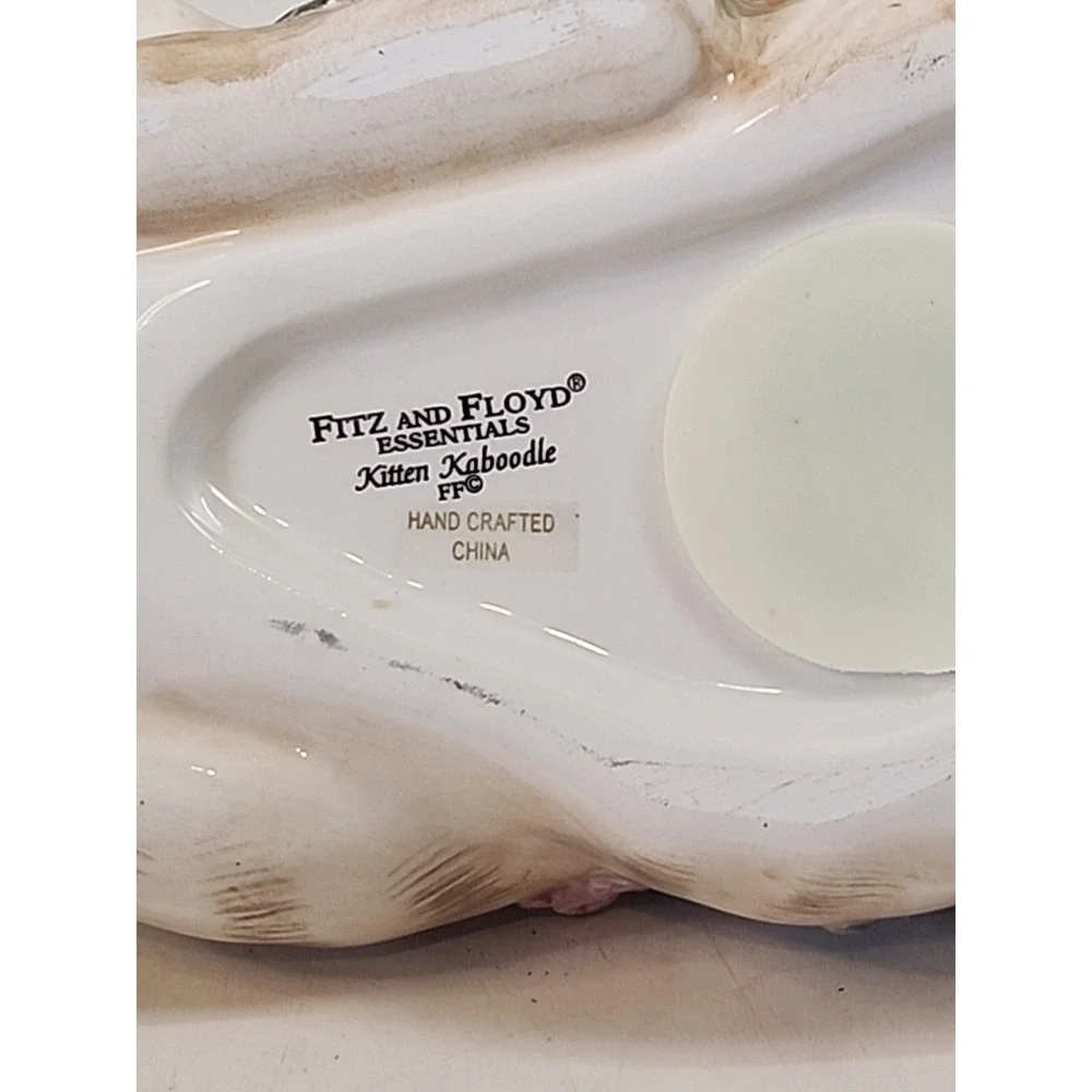 Fitz & Floyd Handcrafted Kitten Kaboodle Porcelain Bank